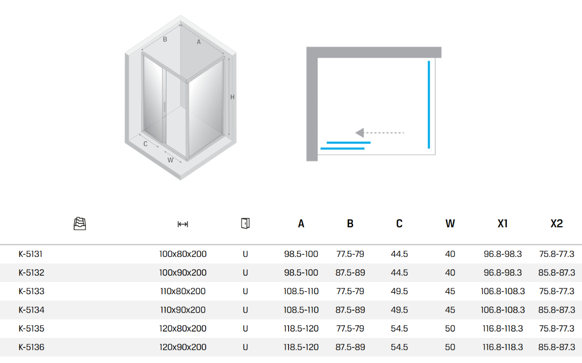 New Trendy new varia drzwi prysznicowe